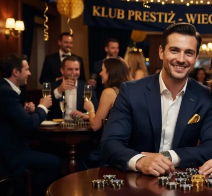 Goście bawiący się podczas prywatnego eventu w stylu kasyna